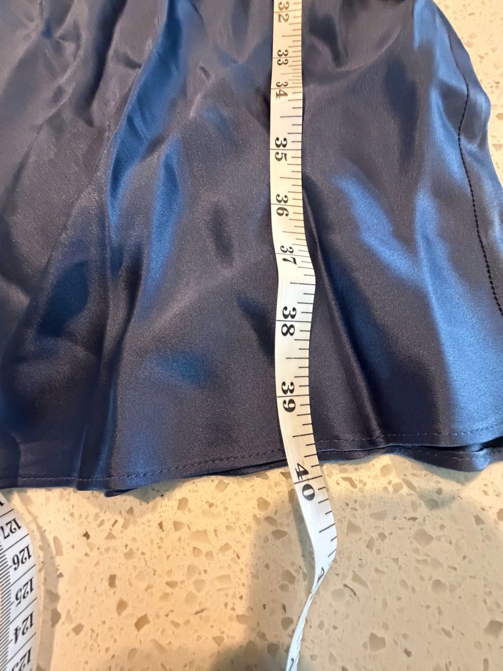 Quince 100% Washable Silk Long Sleeve Mini Dress Moonstone Blue XL - Picture 4 of 8